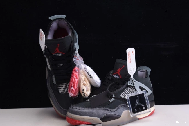 Rep TBK Off Retro 4 CV9388-001 Air Bred White Jordan x 0711